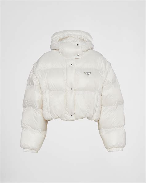 prada winter jacket white|prada puffer jacket price.